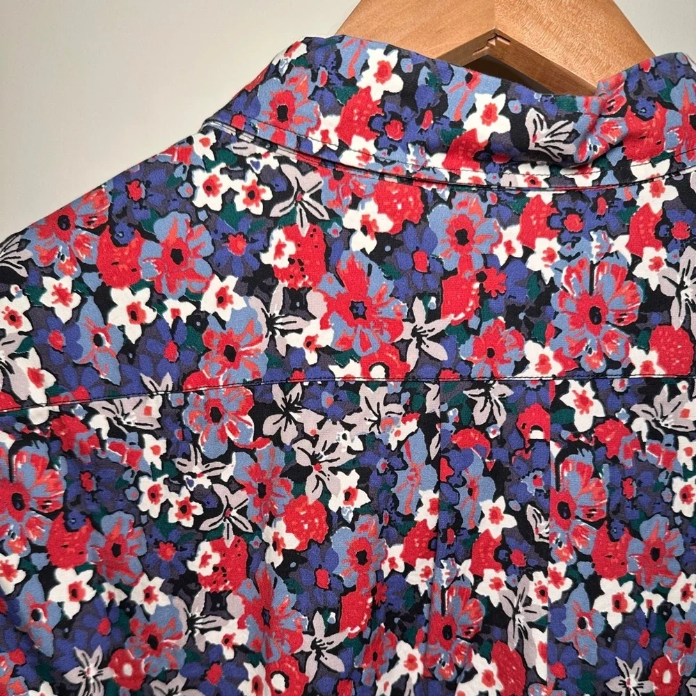 JCREW - Men’s Floral Button Down Shirt, Size 2XL Tall